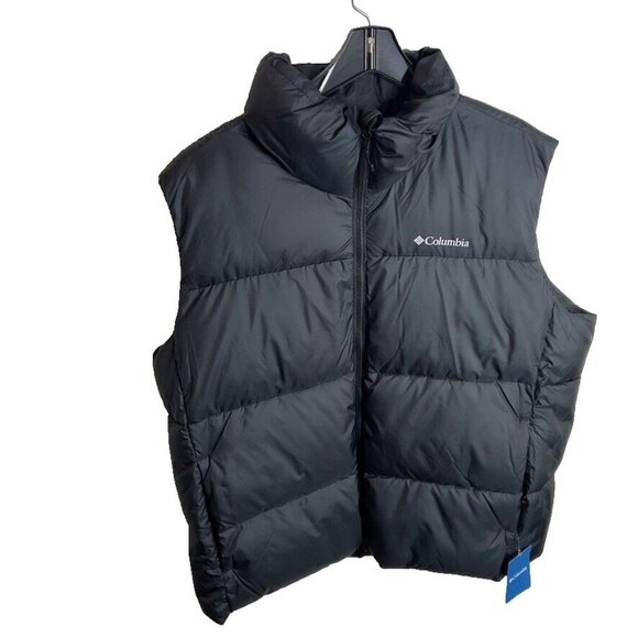 Columbia $160 Puffect II Vest (Black) Men's Size XL Water Resistant